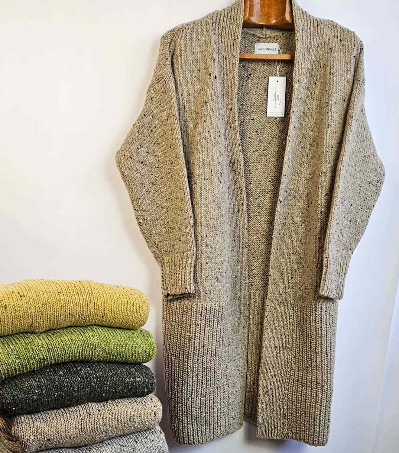 Killaloe Tweed Coat/Cardigan - Barley