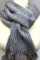 Only Lines Scarf knitting kit - Cloudy Day colour