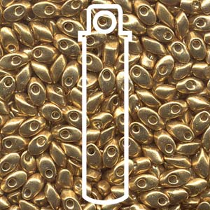 Long Magatama Beads 4x7mm Galvanised Gold 8.5g
