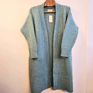 Killaloe Tweed Coat/Cardigan - Aqua