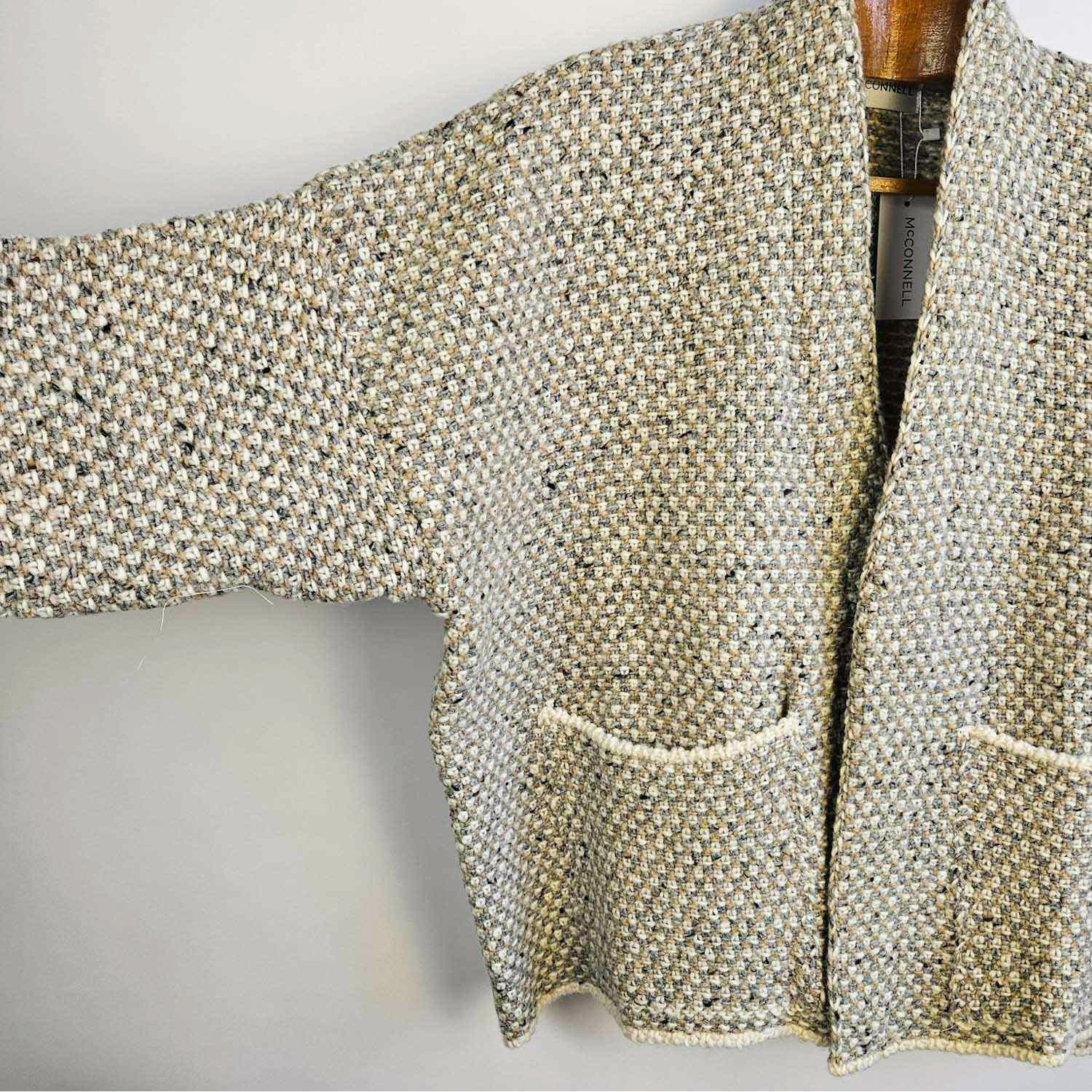 Killaloe Kimono Style Tweed Jacket - Ecru