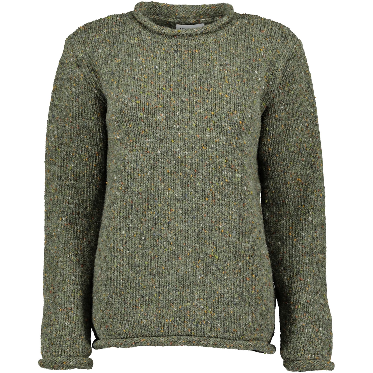 Killaloe Tweed Roll Neck Sweater - Fern