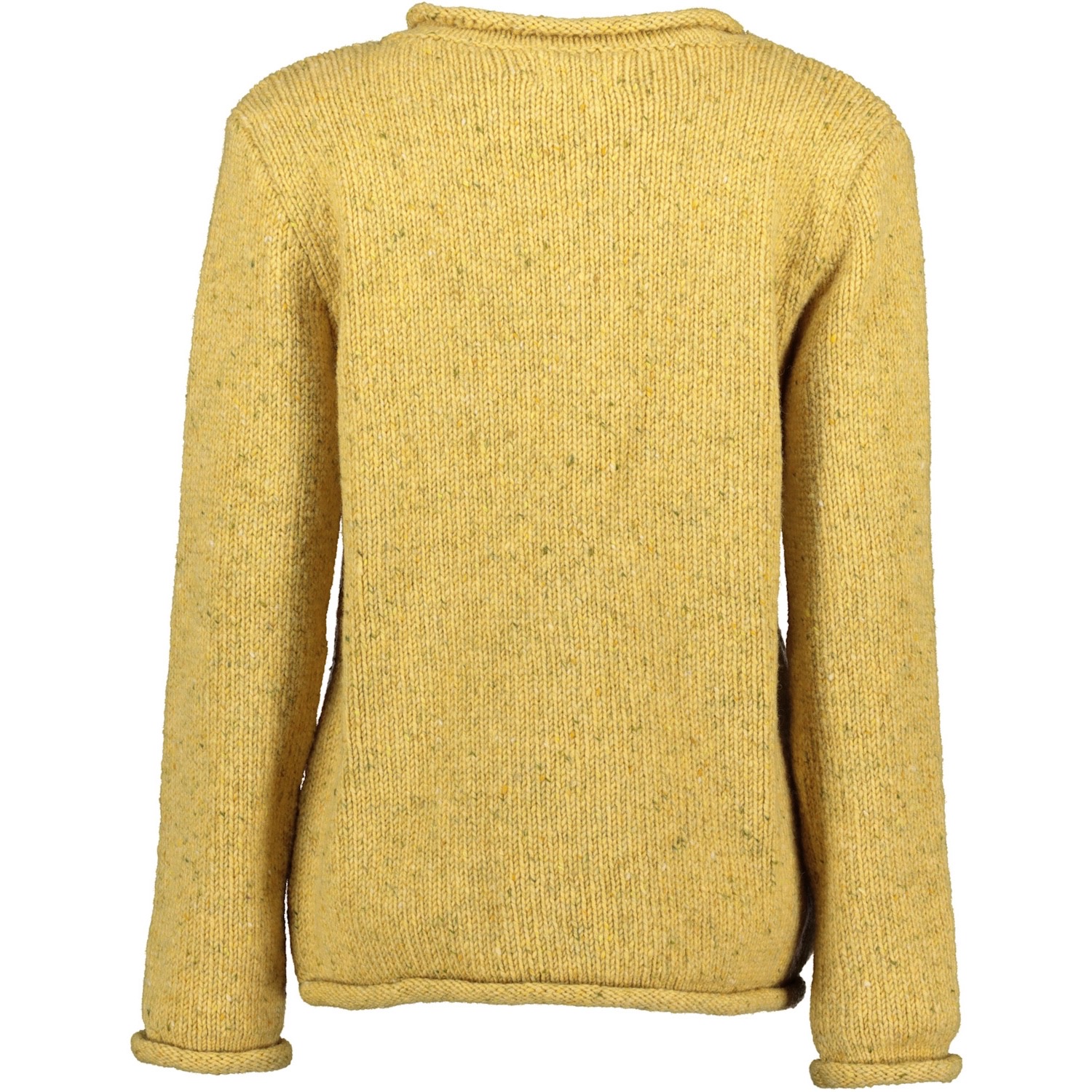Killaloe Tweed Roll Neck Sweater - Lemon