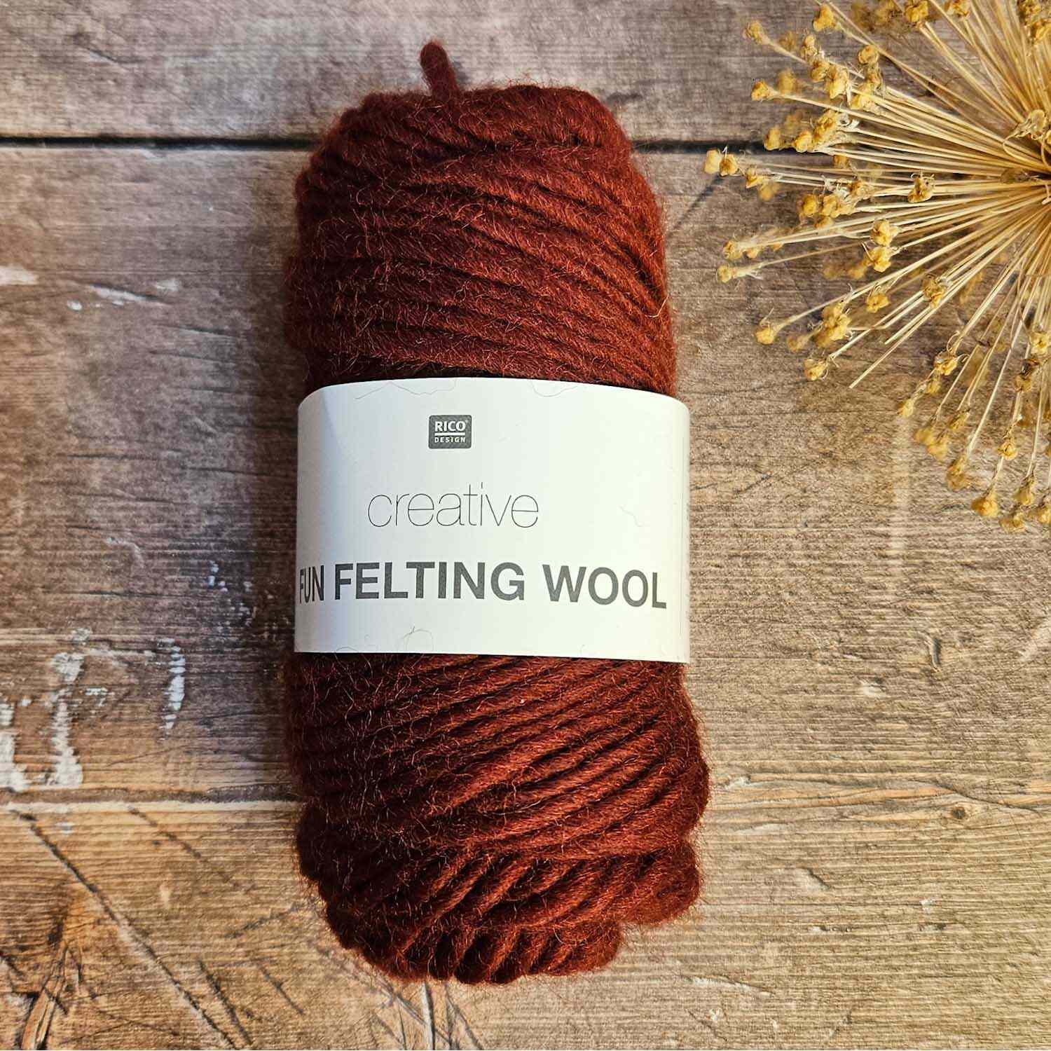 Rico Creative Fun Felting Wool - Claret