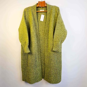 Killaloe Tweed Coat/Cardigan - Lime