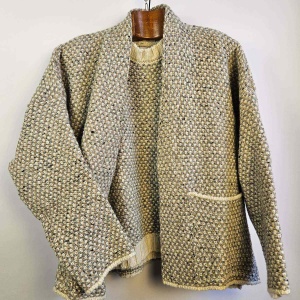 Killaloe Kimono Style Tweed Jacket - Ecru