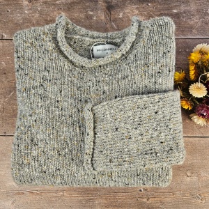 Killaloe Tweed Roll Neck Sweater - Grey